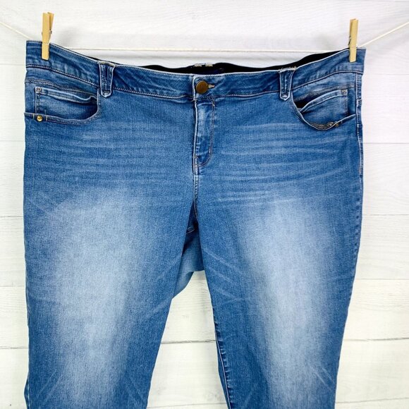 Democracy Womens Jeans Ab Technology Skinny Light Wash Stretch Denim Size 24W - Picture 5 of 13